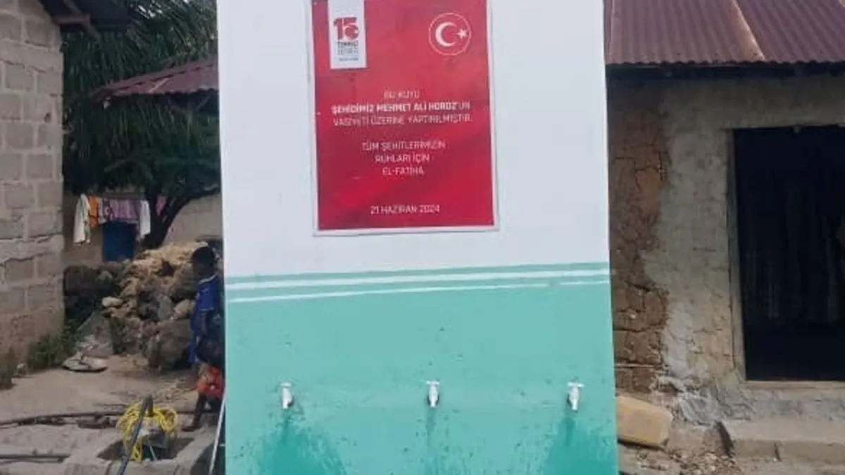 15 Temmuz Derneği, şehit Mehmet Ali Horoz’un vasiyetini yerine getirdi… İsmi Afrika’daki su kuyusunda yaşayacak