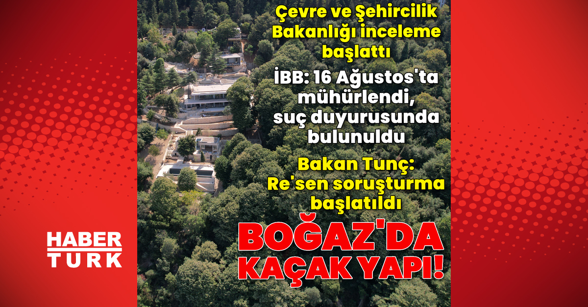 Vaniköy’deki villa inşaatına inceleme! İBB: İnşaat mühürlenerek faaliyetten men edildi