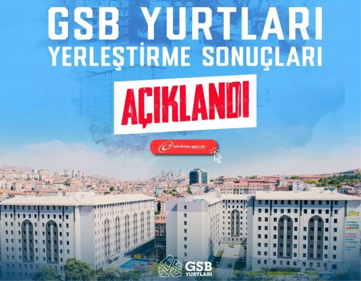 Gençlik ve Spor Bakanlığı Yurt Başvuru Sonuçlarını Açıkladı