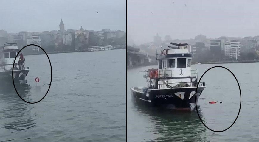 Fatih’te bir kadın denize düştü! Dehşet anları kameraya takıldı