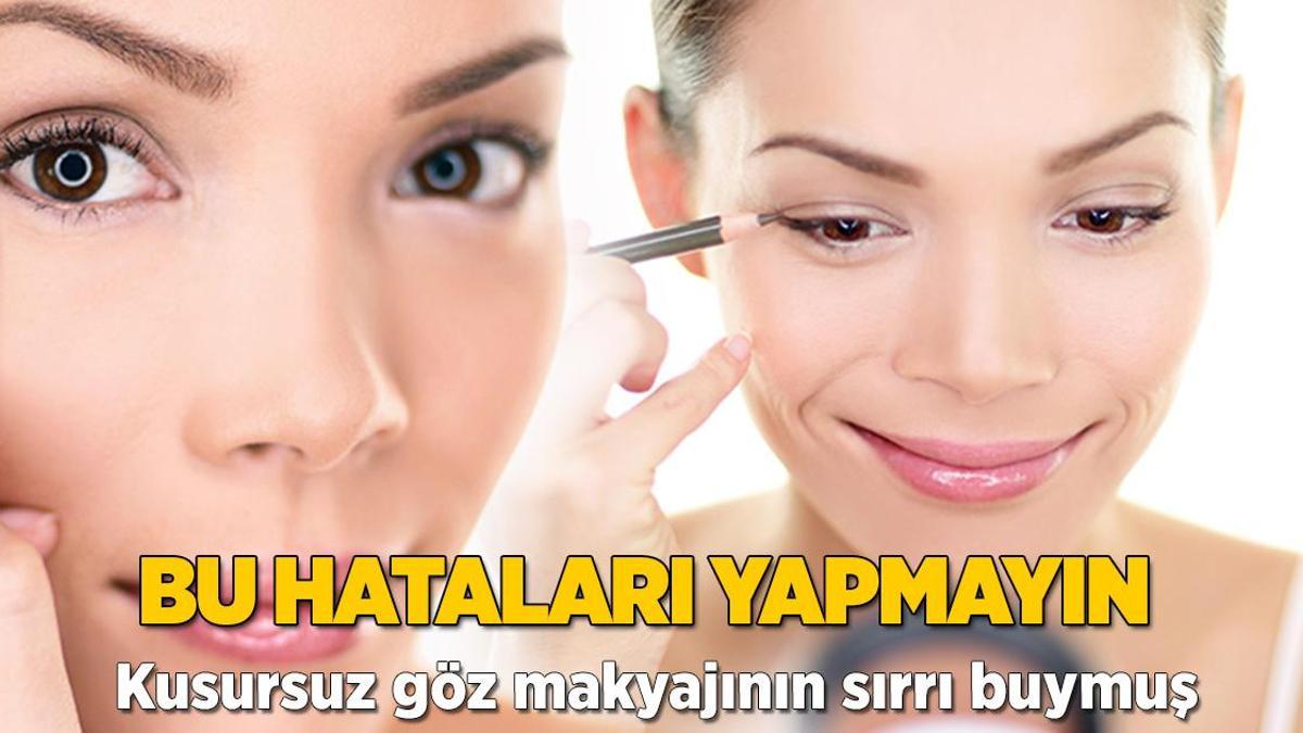 Göz makyajını berbat eden hata! Siyah yerine ten rengi olsun, pudra sabitliyor